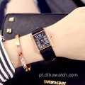 GUOU autêntico relógio de edição coreana para mulheres com cinto retangular retro Roma escala relógio de quartzo relógio de pulso feminino simples relojoaria